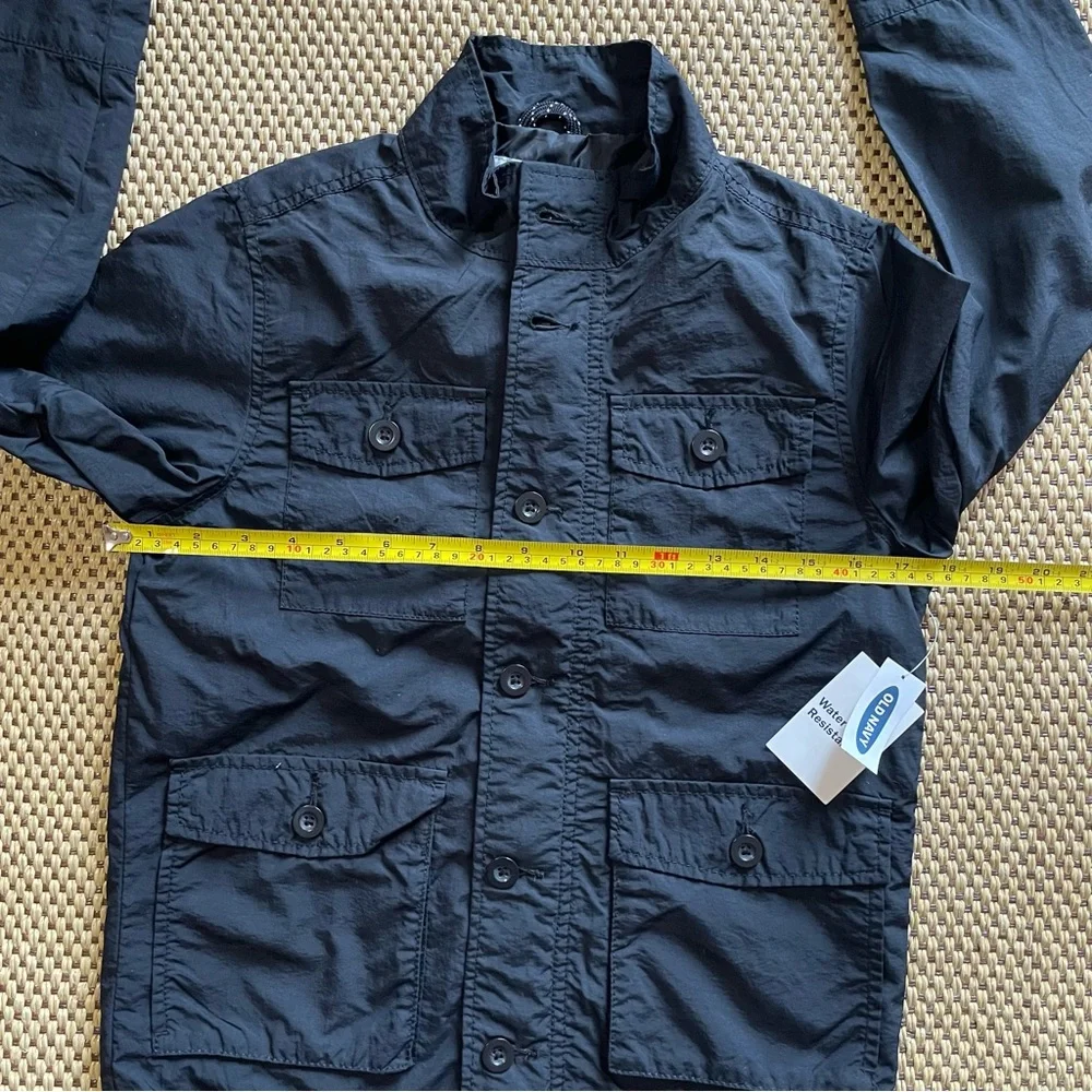 NEW Old Navy Utility Jacket Water Resistant Black Youth Size Medium 8